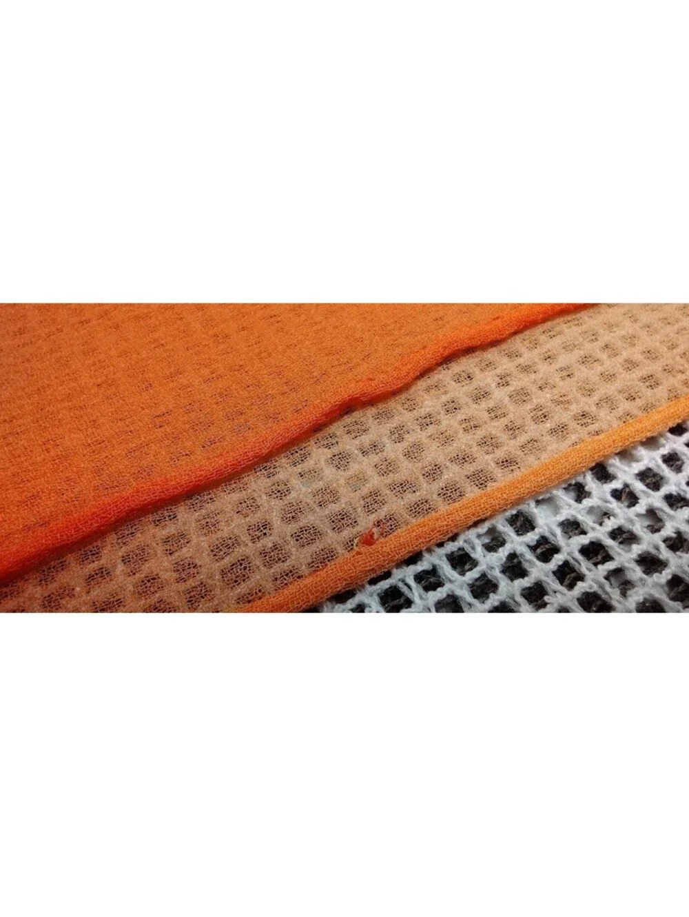 Vintage 50s 1960s Silk Chiffon Scarf Orange Yellow Hand Rolled Edges SEE IMAGES